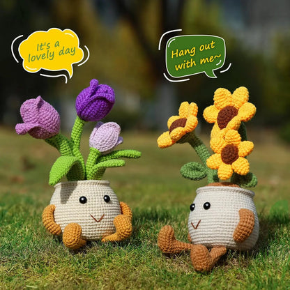 BloomLoop – Sunflower & Tulip Crochet Starter Kit