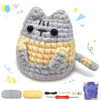 KittyLoop – Little Grey Cat Crochet Kit for Beginners