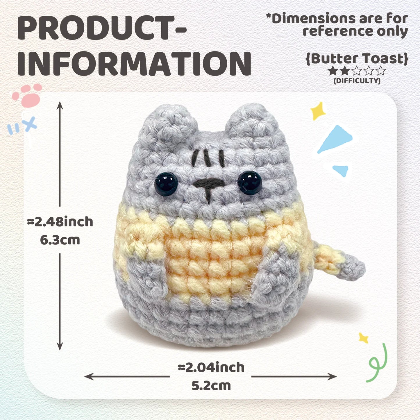 KittyLoop – Little Grey Cat Crochet Kit for Beginners