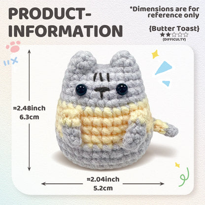 KittyLoop – Little Grey Cat Crochet Kit for Beginners
