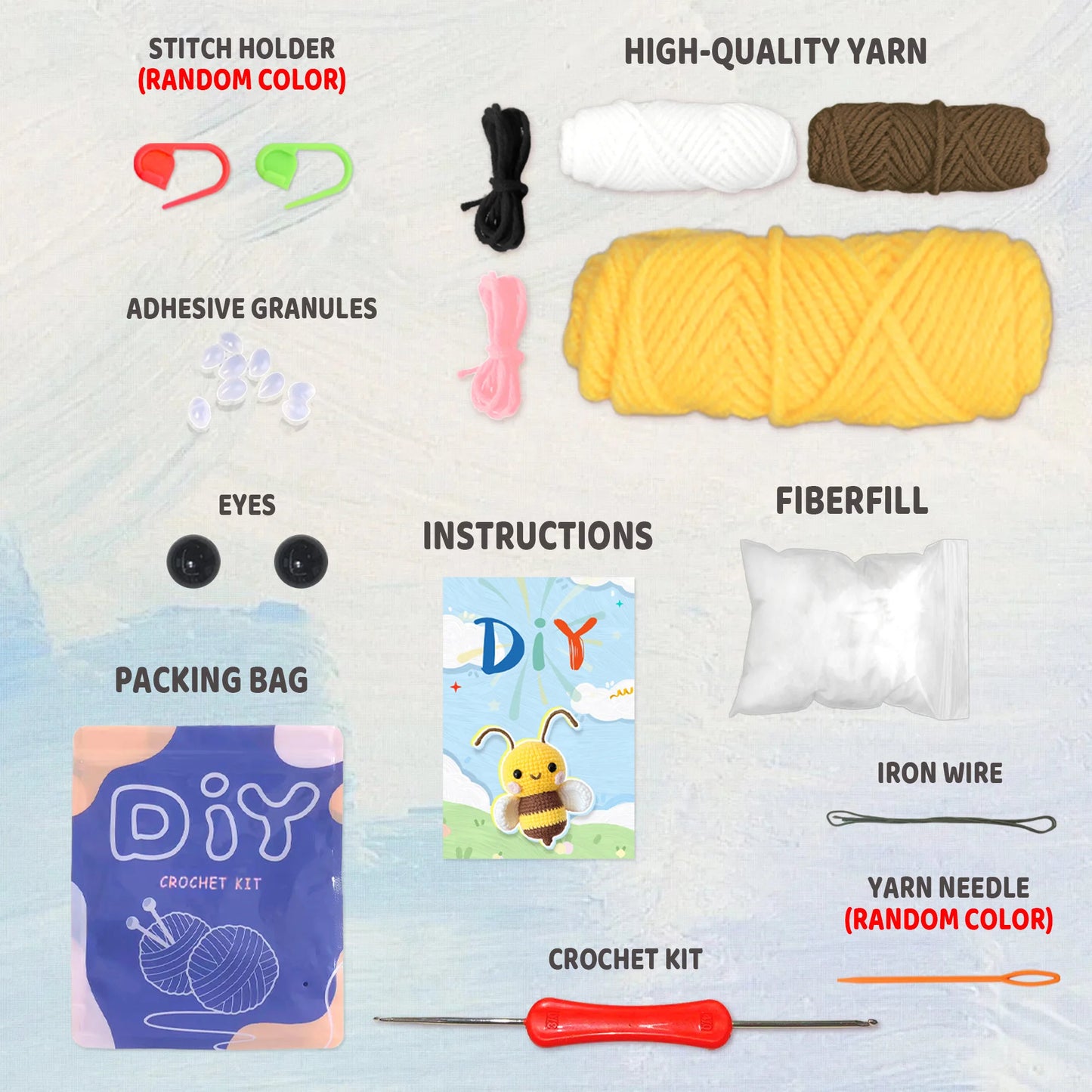 HoneyLoop – Beginner Bee-Themed DIY Crochet Kit