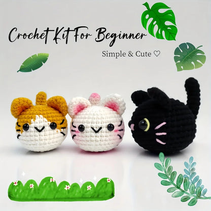 TrioPaws – Beginner Cat Amigurumi Crochet Kit