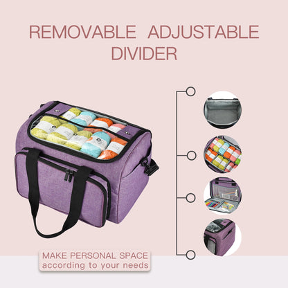 YarnHarbor – Knitting & Crochet Storage Tote Organizer