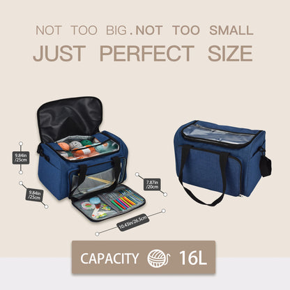 YarnHarbor – Knitting & Crochet Storage Tote Organizer