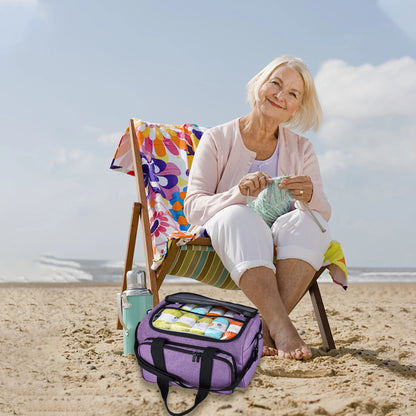 YarnHarbor – Knitting & Crochet Storage Tote Organizer