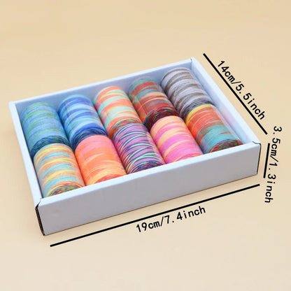 ThreadAura – 10 Color Gradient Polyester Sewing Thread Set