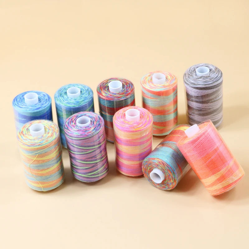 ThreadAura – 10 Color Gradient Polyester Sewing Thread Set