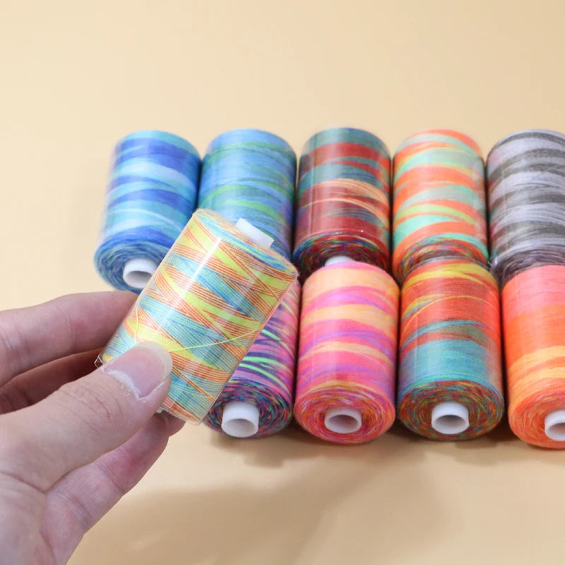 ThreadAura – 10 Color Gradient Polyester Sewing Thread Set
