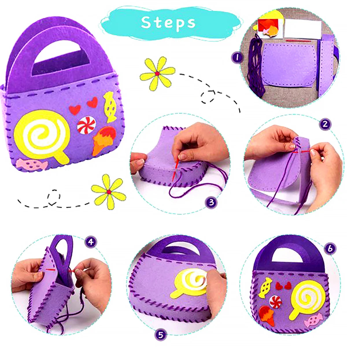 StitchPlay – Kids DIY Felt Sewing Kit Set
