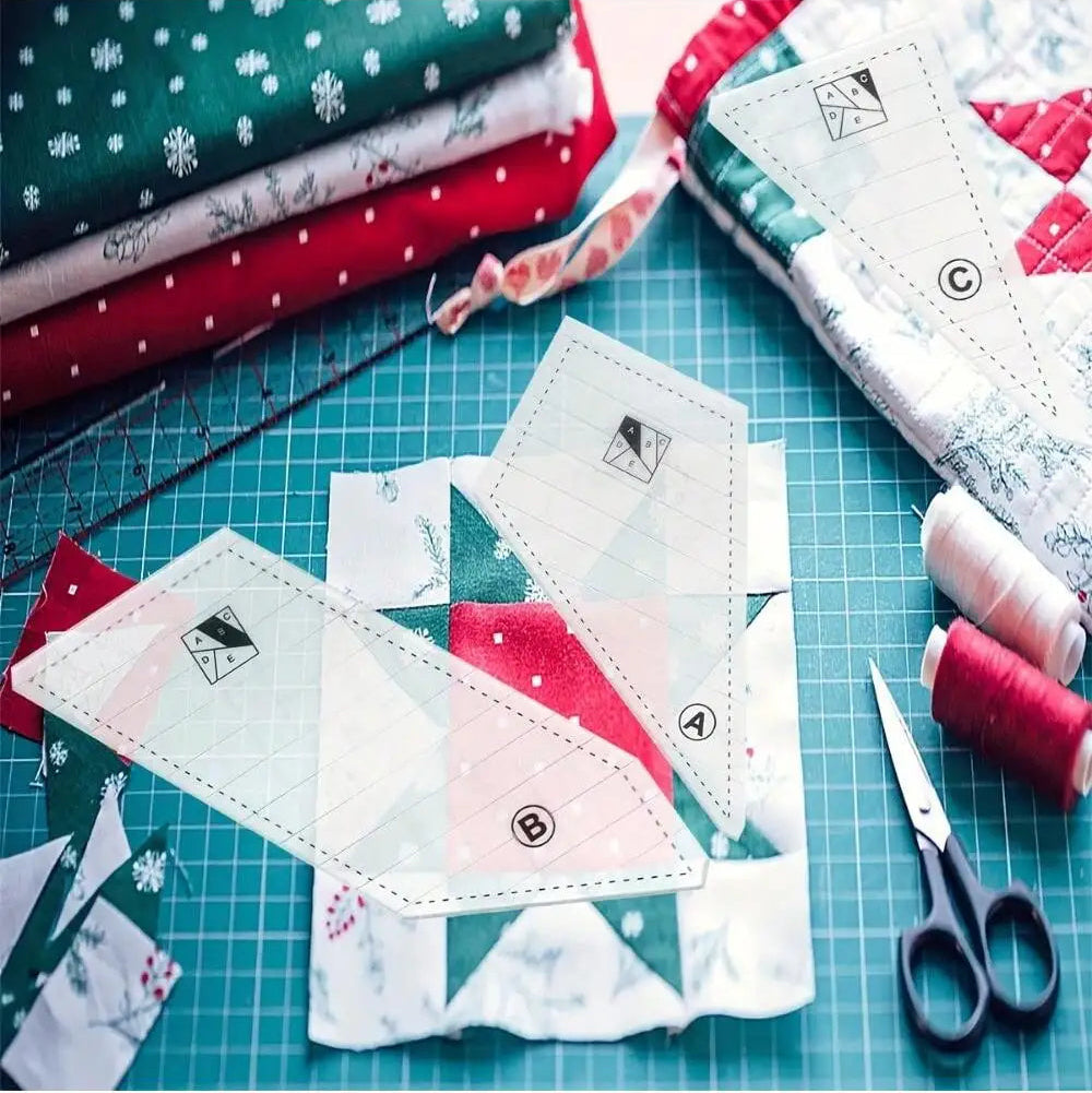 QuiltFora – 5-Piece Acrylic Quilting Template Set