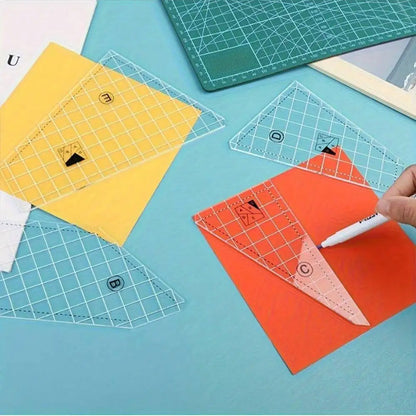 QuiltFora – 5-Piece Acrylic Quilting Template Set