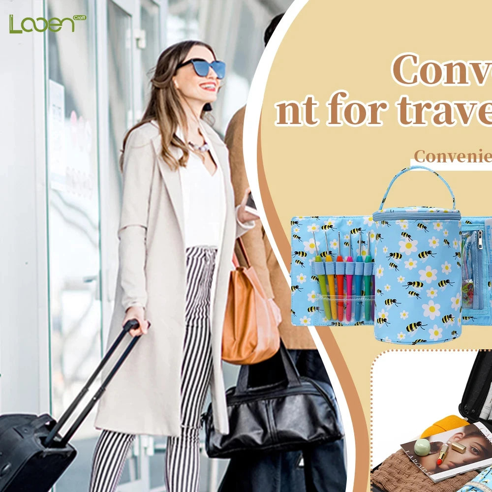 YarnRoam – Portable Crochet & Knitting Storage Bag