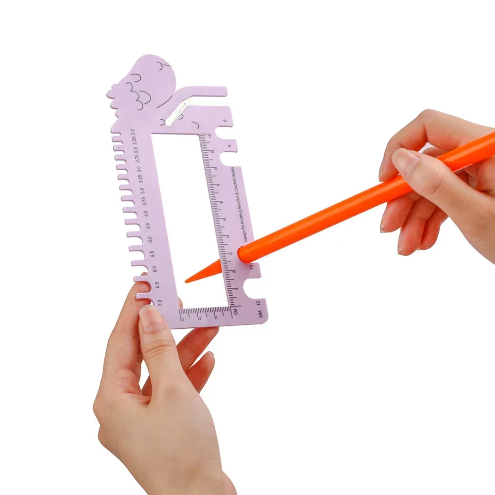 ShearGauge – Sheep Head Crochet Hook & Knitting Needle Gauge Ruler Set