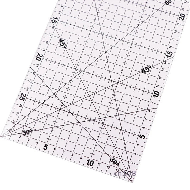 PatchLine – 30×15 cm Transparent Acrylic Quilting Ruler