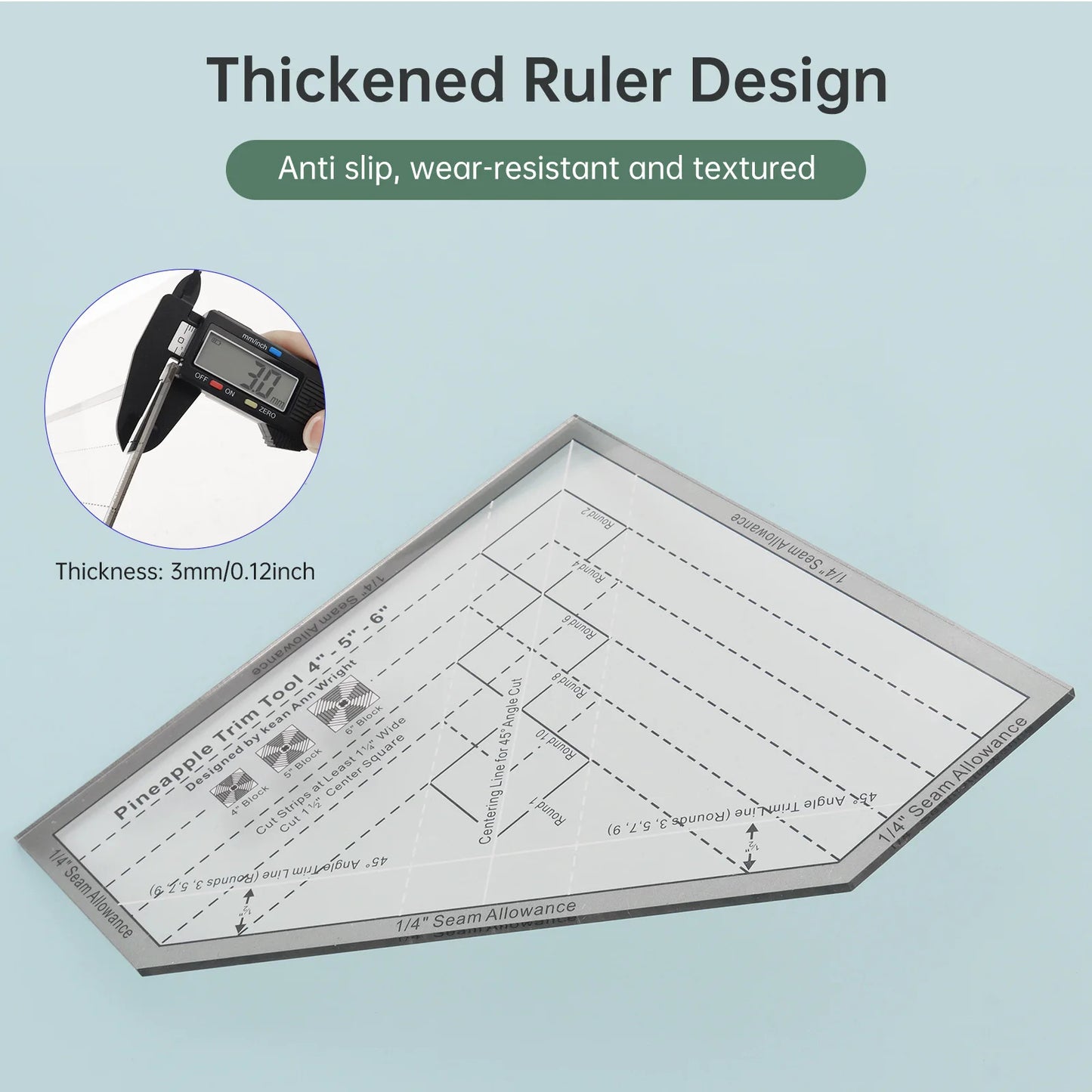 PineAlign – Acrylic Pineapple Quilt Guide Template Ruler – thecraftyculture