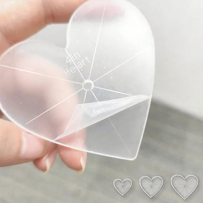 HeartTrace – 3-Piece Acrylic Heart Quilting Template Set