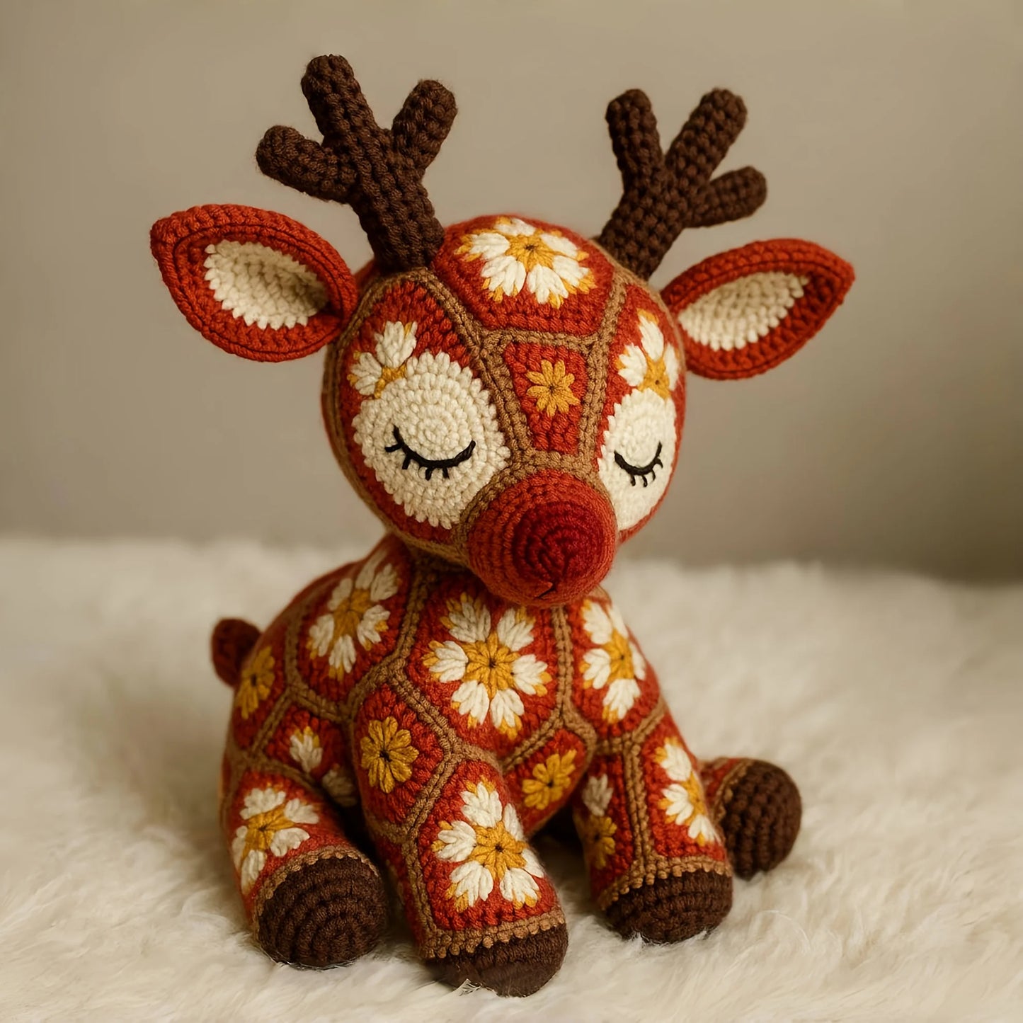 YarnBloom – Floral Reindeer Crochet DIY Kit