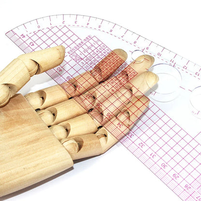 LineCrafta – Dual-Use Straight & Curve Sewing Ruler