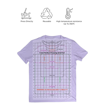 VinylSetra – 2-Piece Heat Press T-Shirt Alignment Ruler Set