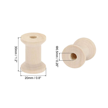 SpoolNatur – 10-Piece Unfinished Wooden Sewing Spool Set