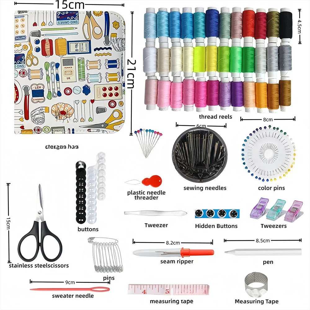 ThreadNestia – 168-Piece Sewing & Embroidery Essentials Kit