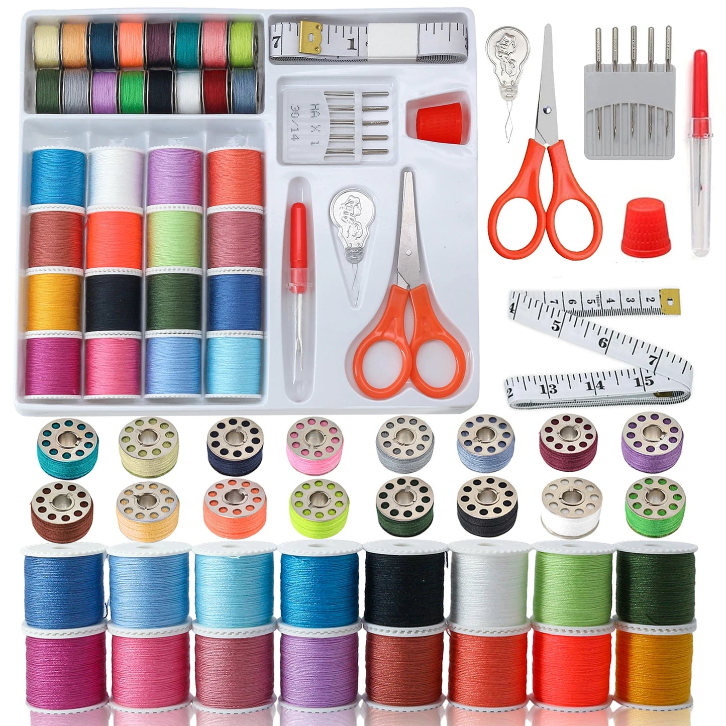 BobbinEasea – 42-Piece Sewing Kit with Prewound Bobbins