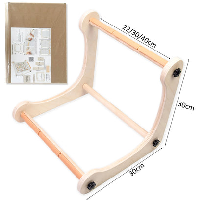 StitchRestora – Adjustable Wooden L-Shape Table Stand