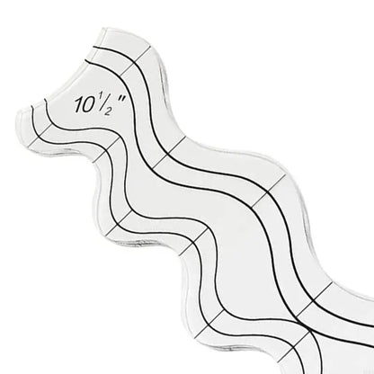WaveMarka – Clear Acrylic Wavy Quilting Ruler Templates