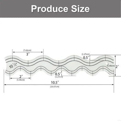 WaveMarka – Clear Acrylic Wavy Quilting Ruler Templates