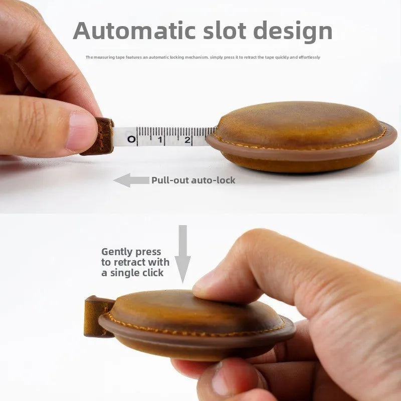 HideMeasurea – Retractable Genuine Leather Mini Tape Measure