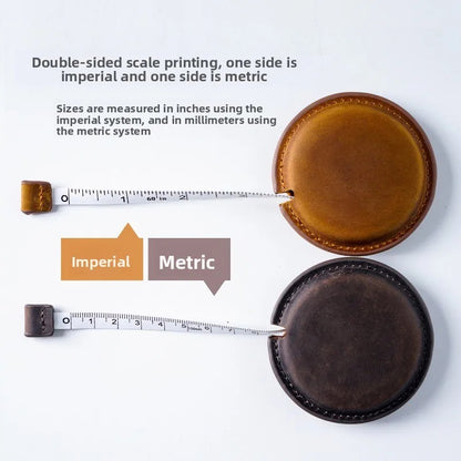 HideMeasurea – Retractable Genuine Leather Mini Tape Measure