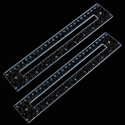 ZipCraftia – 2-Piece Clear Acrylic Zipper Making Template Set