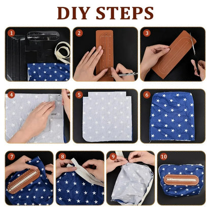 ZipCraftia – 2-Piece Clear Acrylic Zipper Making Template Set