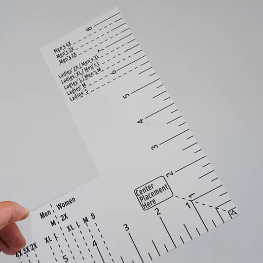 AlignFlow – Acrylic T-Shirt Ruler & Logo Placement Guide